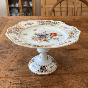 Vintage Dresden Saxony Pierced Porcelain Dessert Compote